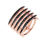 Alici Mai Shaun Leane Rose Gold Vermeil Black Spinel Quill Ring