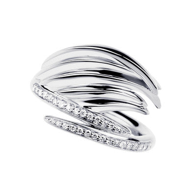 Shaun Leane Silver Feather Diamond Ring