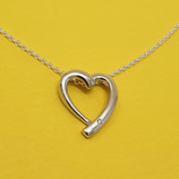 Silver and Diamond Trilliance Heart Necklace