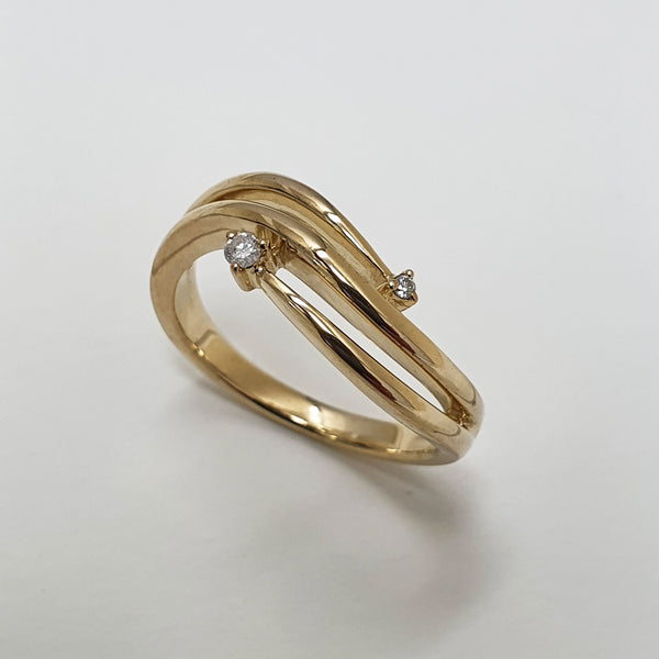 Gold and Diamond Trilliance Ring