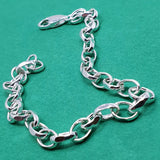 Silver Oval Belcher Link Bracelet