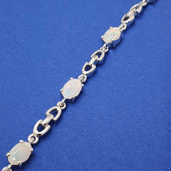 Aicia Mai Silver and Opal Bracelet