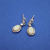 Alicia Mai Silver and Opal Drop Earrings