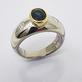 Sapphire and Diamond Hand-made Ring