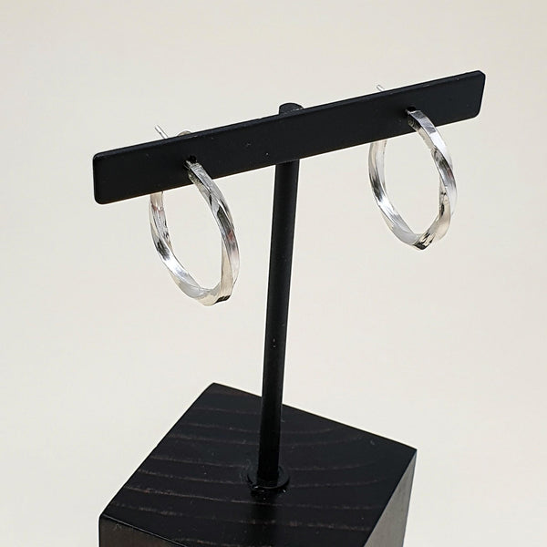 Eleanor Dean Hand-made Silver Hoop Earrings
